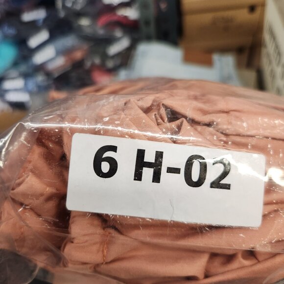 Eliza Faulkner Peasant Top Size Small Shirred Waist Balloon Sleeve Salmon - Picture 11 of 11